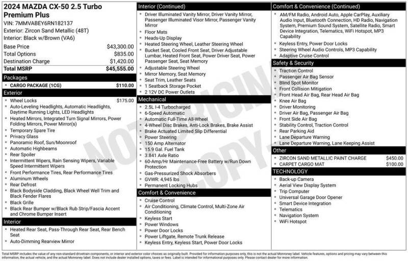2024 Mazda CX-50 2.5 Turbo Premium Plus