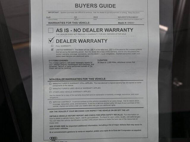 2022 Audi Q3 quattro S line Prem Plus 45 TFSI
