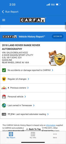 2018 Land Rover Range Rover Autobiography