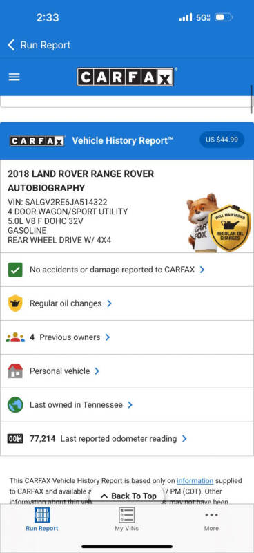 2018 Land Rover Range Rover Autobiography