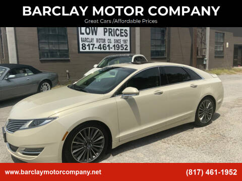 2015 Lincoln MKZ Hybrid for sale at BARCLAY MOTOR COMPANY in Arlington TX