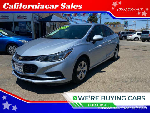 2017 Chevrolet Cruze for sale at Californiacar Sales in Santa Maria CA