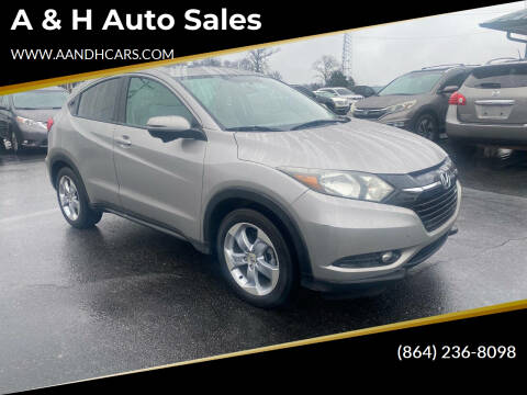2016 Honda HR-V for sale at A & H Auto Sales in Greenville SC