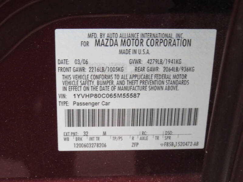 2006 Mazda MAZDA6 i photo 21