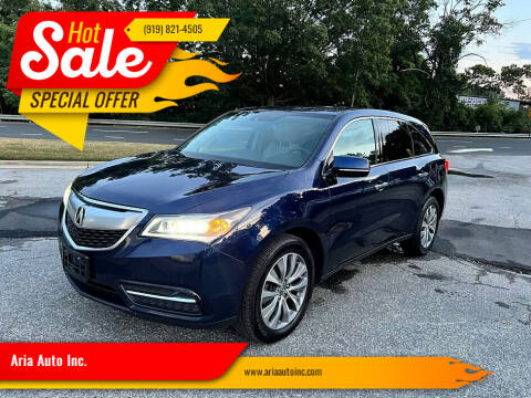 2014 Acura MDX for sale at Aria Auto Inc. in Raleigh NC