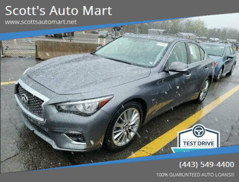 2018 Infiniti Q50 for sale at Scott's Auto Mart in Dundalk MD