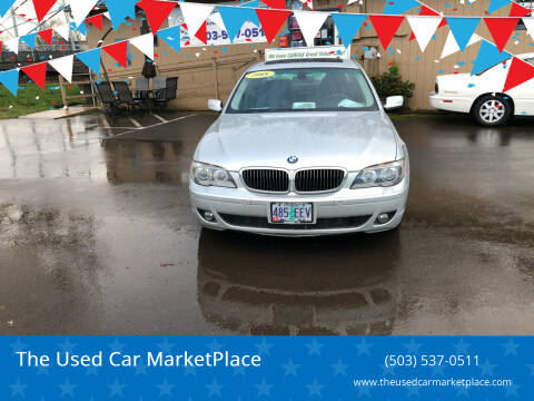 2008 BMW 7 Series for sale at The Used Car MarketPlace in Newberg OR