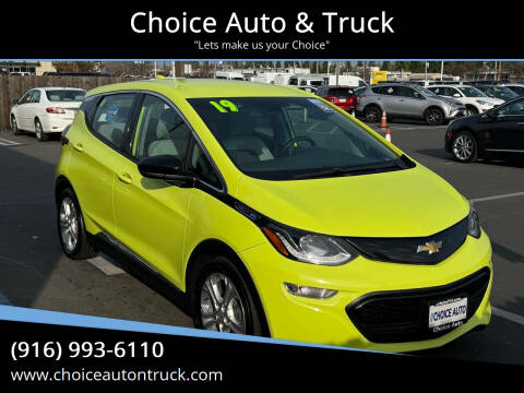 2019 Chevrolet Bolt EV for sale at Choice Auto & Truck in Sacramento CA