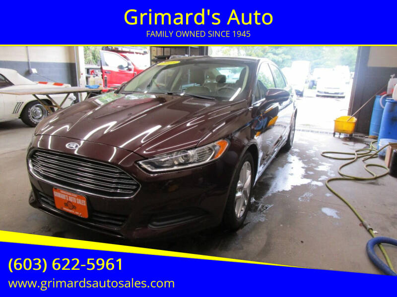 2013 Ford Fusion for sale at Grimard's Auto in Hooksett NH
