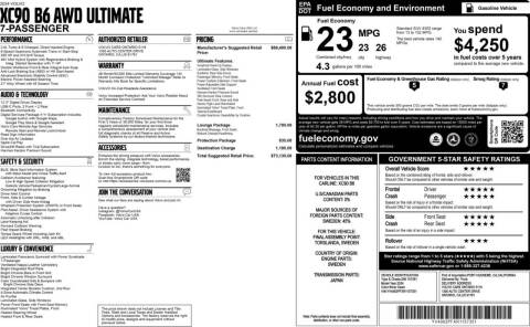 2024 Volvo XC90 B6 Ultimate Bright Theme 7P