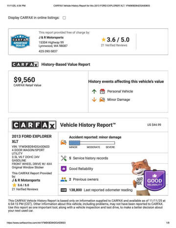 2013 Ford Explorer XLT