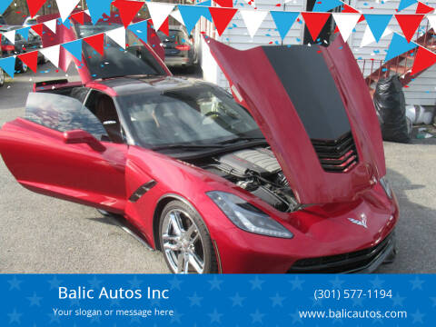 2015 Chevrolet Corvette for sale at Balic Autos Inc in Lanham MD