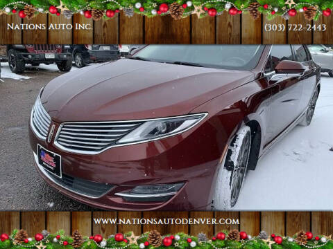 2015 Lincoln MKZ for sale at Nations Auto Inc. in Denver CO