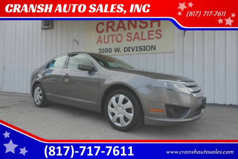 2010 Ford Fusion for sale at CRANSH AUTO SALES, INC in Arlington TX