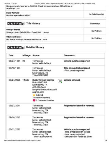 1984 Cadillac Eldorado