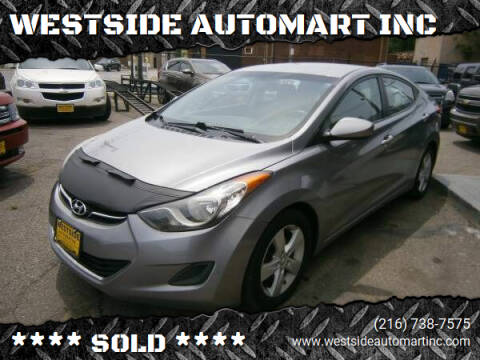 2013 Hyundai Elantra for sale at WESTSIDE AUTOMART INC in Cleveland OH