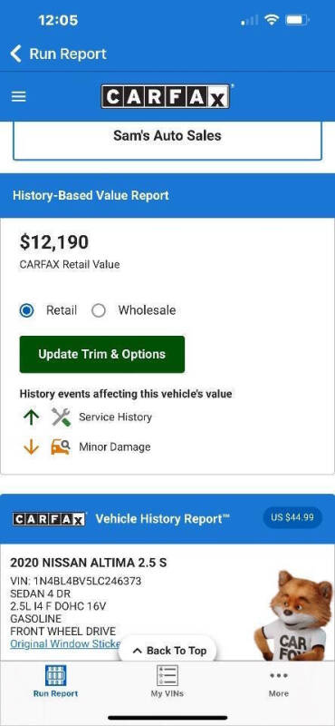 2020 Nissan Altima 2.5 S