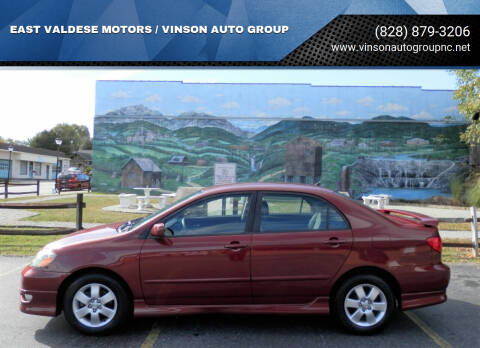 2008 Toyota Corolla for sale at EAST VALDESE MOTORS / VINSON AUTO GROUP in Valdese NC