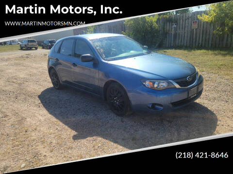 2008 Subaru Impreza for sale at Martin Motors, Inc. in Chisholm MN