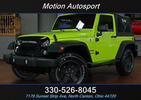 2016 Jeep Wrangler for sale at Motion Auto Sport in North Canton OH