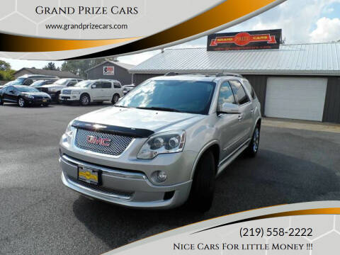 2012 GMC Acadia for sale at Grand Prize Cars in Cedar Lake IN