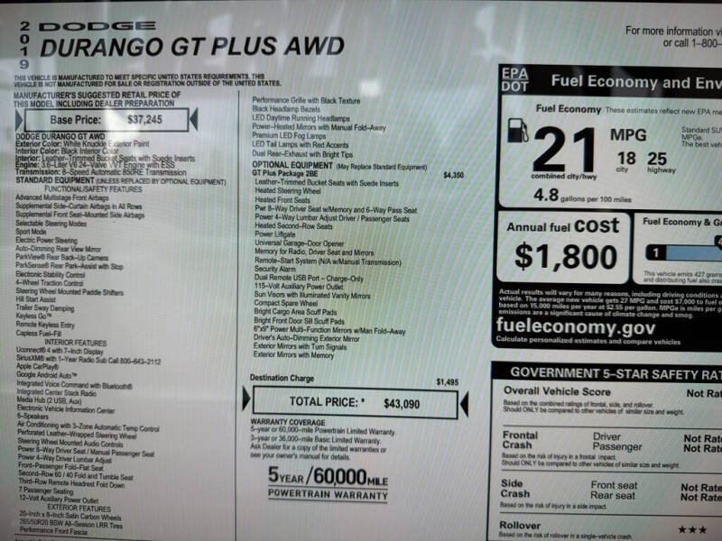 2019 Dodge Durango GT