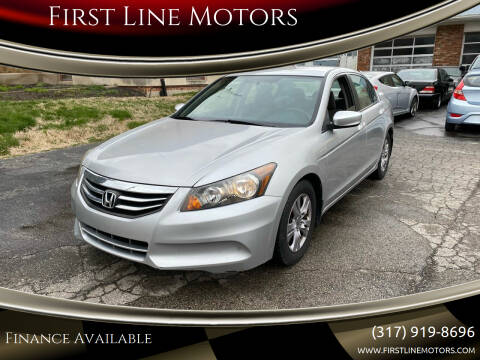 2012 Honda Accord for sale at First Line Motors in Brownsburg IN