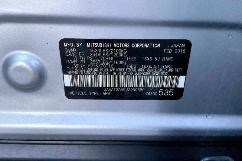 2018 Mitsubishi Eclipse Cross ES