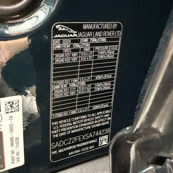 2025 Jaguar F-PACE SVR 575 EDITION