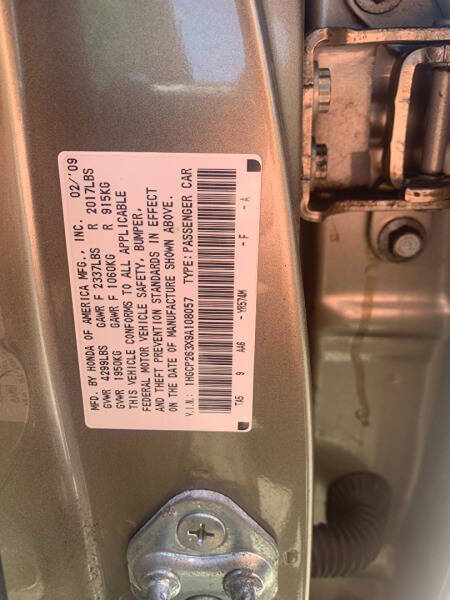 2009 Honda Accord for sale at B N M Auto Sales Inc in New Castle, PA