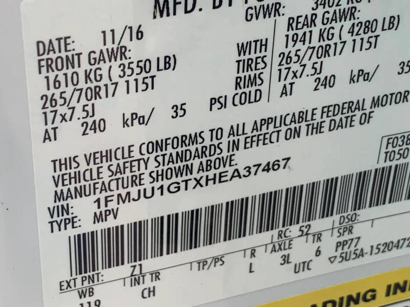 2017 Ford Expedition XL Fleet