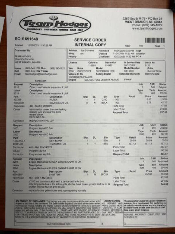 2018 Chevrolet Silverado 1500