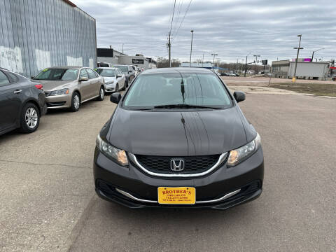 2013 Honda Civic for sale at Brothers Used Cars Inc in Sioux City IA