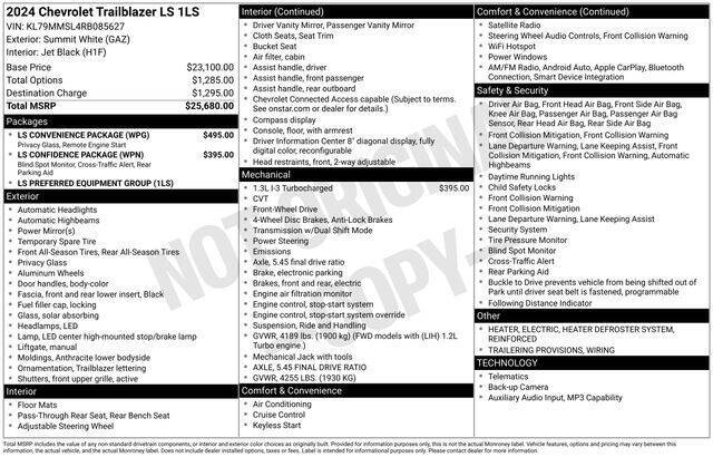 2024 Chevrolet TrailBlazer LS