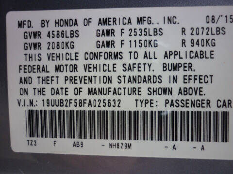 2015 Acura TLX V6 w/Tech