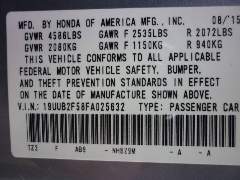 2015 Acura TLX V6 w/Tech