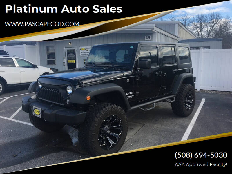 2017 Jeep Wrangler Unlimited for sale at Platinum Auto Sales in South Yarmouth MA