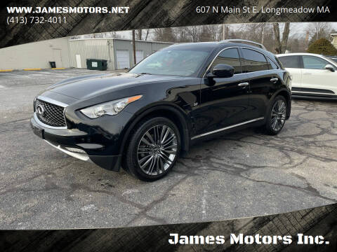 2017 Infiniti QX70 for sale at James Motors Inc. in East Longmeadow MA