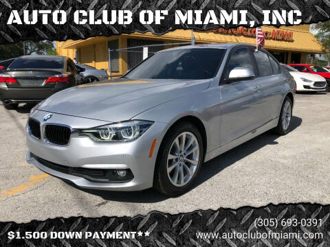 2018 BMW 3 Series for sale at AUTO CLUB OF MIAMI, INC in Miami FL