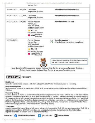 2012 Buick Enclave Leather