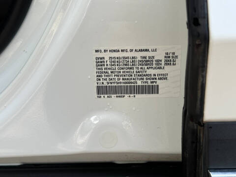 2019 Honda Pilot Touring