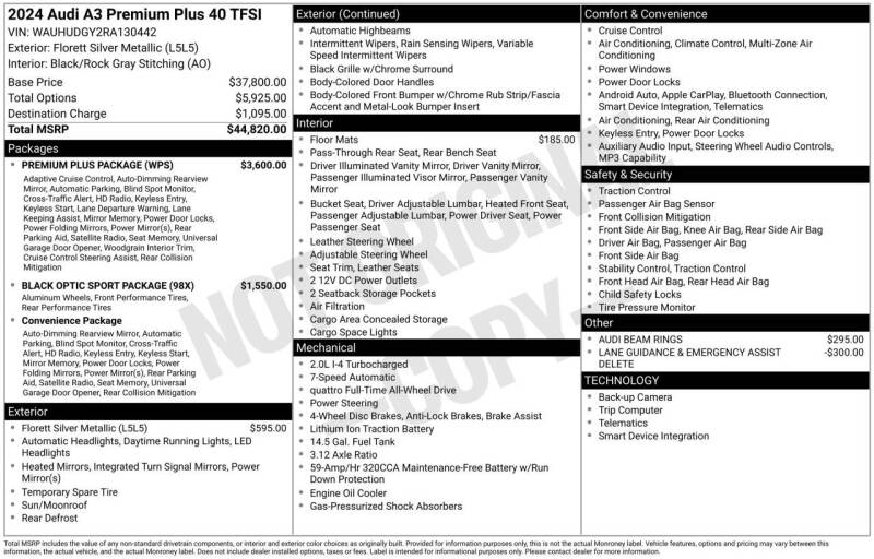 2024 Audi A3 quattro Premium Plus 40 TFSI