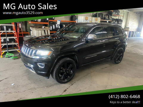 2014 Jeep Grand Cherokee for sale at MG Auto Sales in Pittsburgh PA
