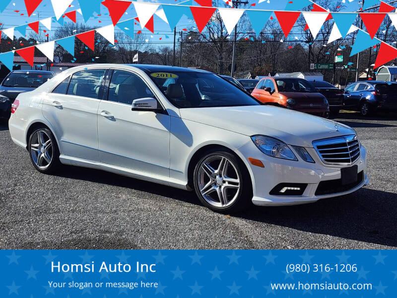 2011 Mercedes-Benz E-Class for sale at Homsi Auto Inc in Kannapolis NC