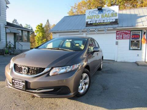 2013 Honda Civic for sale at IK AUTO SALES LLC in Goshen NY
