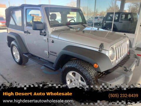 2017 Jeep Wrangler for sale at High Desert Auto Wholesale in Albuquerque NM
