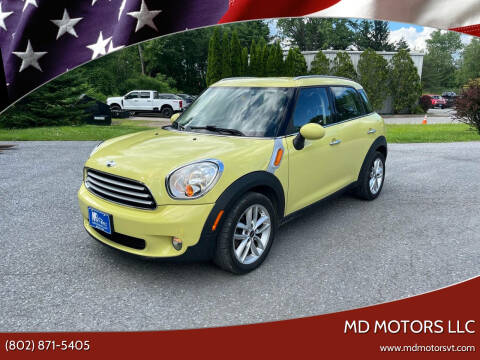 2011 MINI Cooper Countryman for sale at MD Motors LLC in Williston VT