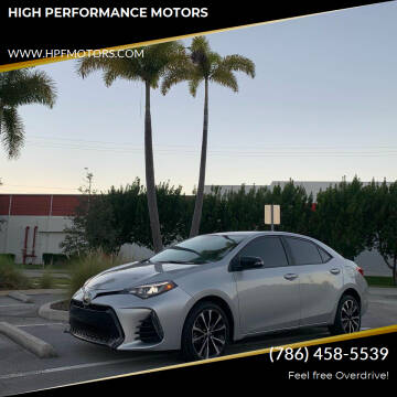 2019 Toyota Corolla for sale at HIGH PERFORMANCE MOTORS in Hollywood FL