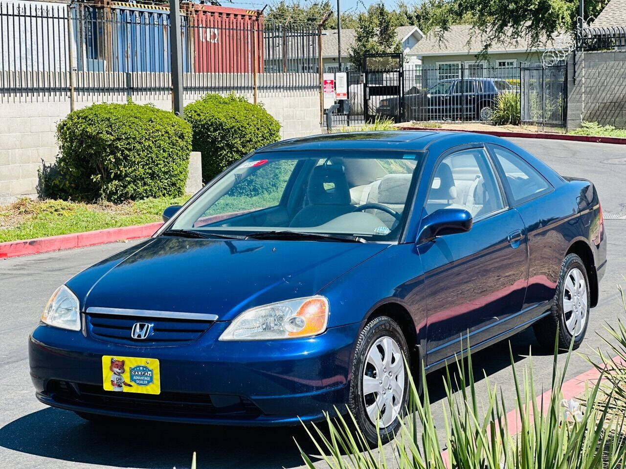 2002 honda civic coupe blue