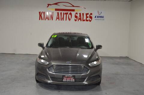 2013 Ford Fusion for sale at Kian Auto Sales in Sacramento CA